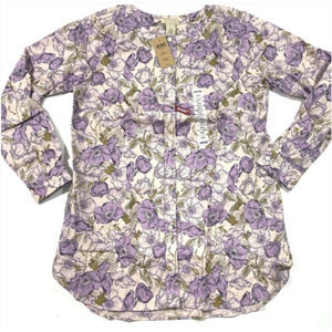 NEW Duluth Wrinklefighter‎ Tunic | Purple Floral Size L